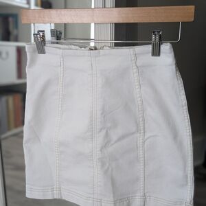 Free People White Mini Skirt